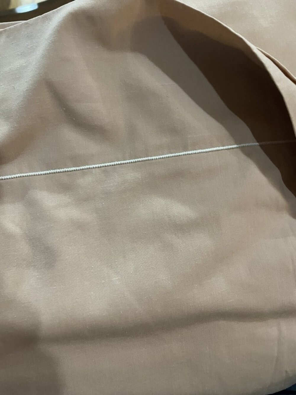 TWIN FLAT TOP SHEET -JC PENNEY- PEACHY COLOR Very Good Condition